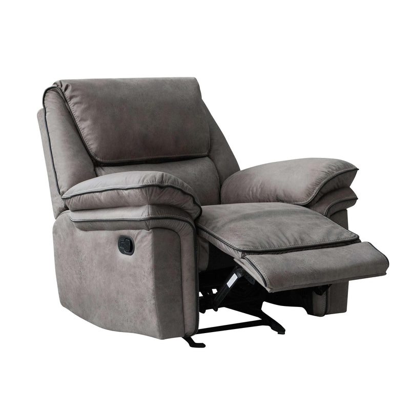 Happy Homes Victoria Rocker Fabric Recliner Victoria Rocker Recliner - Grey IMAGE 1