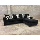 Happy Homes Fabric 2 pc Sectional 110 2 pc Sectional - Black IMAGE 1