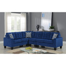 New Era Innovations Magic Fabric 2 pc Sectional Magic S777 2 pc Sectional - Blue Velvet IMAGE 2