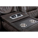 Happy Homes Ashley Reclining Leather Look Sofa Ashley-Grey-S IMAGE 3