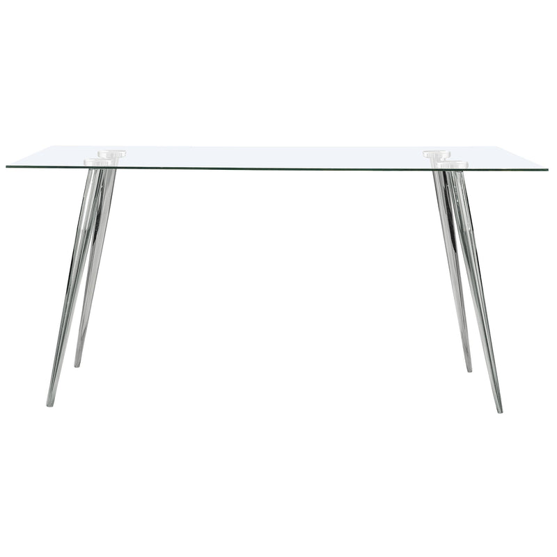 Coaster Furniture Gilman 190621CHR Rectangular 64-inch Glass Top Dining Table - Chrome IMAGE 2