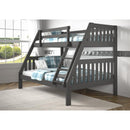 Happy Homes 1018 Twin over Full Bunk Bed - Grey IMAGE 1