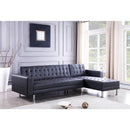 Happy Homes Bobby Fabric 2 pc Sectional Bobby - Black IMAGE 1