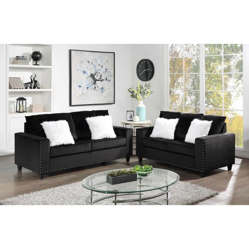 Happy Homes Cinderella Stationary Fabric Sofa Cinderella Black IMAGE 2