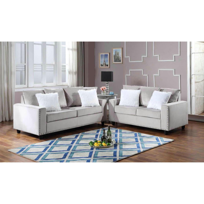 Happy Homes Cinderella Stationary Fabric Sofa Cinderella Silver IMAGE 2