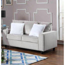 Happy Homes Cinderella Stationary Fabric Loveseat Cinderella Silver IMAGE 1