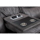 Happy Homes Abigail Reclining Fabric Sofa Abigail Reclining Sofa - Grey IMAGE 3