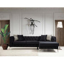 Nova Wholesale Furniture Piera Fabric 2 pc Sectional PIERA-BLACK IMAGE 6