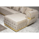 Nova Wholesale Furniture Jester Fabric 3 pc Sectional JESTER-CREAM IMAGE 4