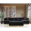 Nova Wholesale Furniture Jester Fabric 3 pc Sectional JESTER-BLACK IMAGE 1