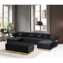 Nova Wholesale Furniture Jester Fabric 3 pc Sectional JESTER-BLACK IMAGE 3