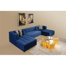 Nova Wholesale Furniture Elisha Fabric 3 pc Sectional ELISHA-NAVY IMAGE 2