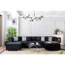 Nova Wholesale Furniture Larry Fabric 3 pc Sectional LARRY-BLACK IMAGE 13