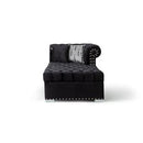 Nova Wholesale Furniture Larry Fabric 3 pc Sectional LARRY-BLACK IMAGE 4