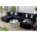 Nova Wholesale Furniture Larry Fabric 3 pc Sectional LARRY-BLACK IMAGE 9