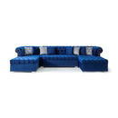 Nova Wholesale Furniture Larry Fabric 3 pc Sectional LARRY-NAVY IMAGE 1