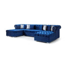 Nova Wholesale Furniture Larry Fabric 3 pc Sectional LARRY-NAVY IMAGE 2
