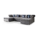 Nova Wholesale Furniture Larry Fabric 3 pc Sectional LARRY-GRAY IMAGE 1