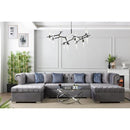 Nova Wholesale Furniture Larry Fabric 3 pc Sectional LARRY-GRAY IMAGE 2