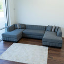 Nova Wholesale Furniture Grayson Fabric 3 pc Sectional GRAYSON-GRAY IMAGE 4