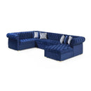 Nova Wholesale Furniture Luxen Fabric 3 pc Sectional LUXEN-BLUE IMAGE 1