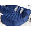 Nova Wholesale Furniture Luxen Fabric 3 pc Sectional LUXEN-BLUE IMAGE 3