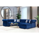 Nova Wholesale Furniture Luxen Fabric 3 pc Sectional LUXEN-BLUE IMAGE 6
