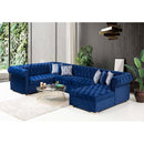 Nova Wholesale Furniture Luxen Fabric 3 pc Sectional LUXEN-BLUE IMAGE 7