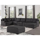 Nova Wholesale Furniture Balwyn Fabric 4 pc Sectional BALWYN-SMOKE-RAF-4P IMAGE 7