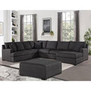 Nova Wholesale Furniture Balwyn Fabric 4 pc Sectional BALWYN-SMOKE-RAF-4P IMAGE 8