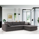 Nova Wholesale Furniture Arny Fabric 3 pc Sectional ARNY-SMOKE-S/S/A/O IMAGE 2