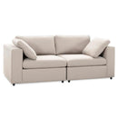 Nova Wholesale Furniture Arny Fabric 3 pc Sectional ARNY-SAND IMAGE 3