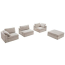 Nova Wholesale Furniture Arny Fabric 3 pc Sectional ARNY-SAND IMAGE 4
