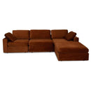 Nova Wholesale Furniture Arny Fabric 3 pc Sectional ARNY-ORANGE IMAGE 1