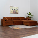 Nova Wholesale Furniture Arny Fabric 3 pc Sectional ARNY-ORANGE IMAGE 4