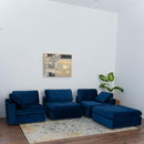 Nova Wholesale Furniture Arny Fabric 3 pc Sectional ARNY-NAVY IMAGE 3