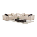 Nova Wholesale Furniture Marcella Fabric 5 pc Sectional MARCELLA-IVORY IMAGE 1