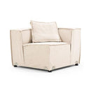 Nova Wholesale Furniture Marcella Fabric 5 pc Sectional MARCELLA-IVORY IMAGE 5