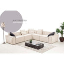 Nova Wholesale Furniture Marcella Fabric 5 pc Sectional MARCELLA-IVORY IMAGE 7