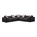 Nova Wholesale Furniture Marcella Fabric 5 pc Sectional MARCELLA-BLACK IMAGE 1