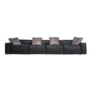 Nova Wholesale Furniture Marcella Fabric 5 pc Sectional MARCELLA-BLACK IMAGE 4