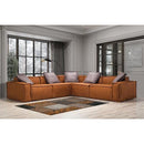Nova Wholesale Furniture Marcella Fabric 5 pc Sectional MARCELLA-MAHOGANY IMAGE 1