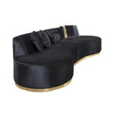 Nova Wholesale Furniture Ella Fabric 2 pc Sectional ELLA-BLACK IMAGE 3