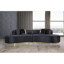 Nova Wholesale Furniture Ella Fabric 2 pc Sectional ELLA-BLACK IMAGE 9