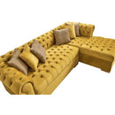 Nova Wholesale Furniture Audrey Fabric 2 pc Sectional AUDREY-MUSTARD IMAGE 3