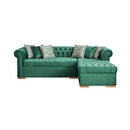 Nova Wholesale Furniture Audrey Fabric 2 pc Sectional AUDREY-GREEN IMAGE 1