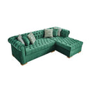 Nova Wholesale Furniture Audrey Fabric 2 pc Sectional AUDREY-GREEN IMAGE 2