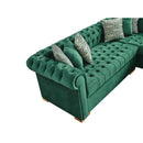 Nova Wholesale Furniture Audrey Fabric 2 pc Sectional AUDREY-GREEN IMAGE 3
