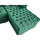 Nova Wholesale Furniture Audrey Fabric 2 pc Sectional AUDREY-GREEN IMAGE 5