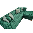 Nova Wholesale Furniture Audrey Fabric 2 pc Sectional AUDREY-GREEN IMAGE 6